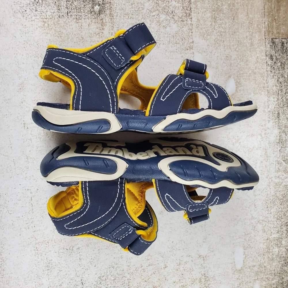Timberland Infant Adventure Seeker Kids 2-Strap Sandals Sz 11 Blue Hook & Loop